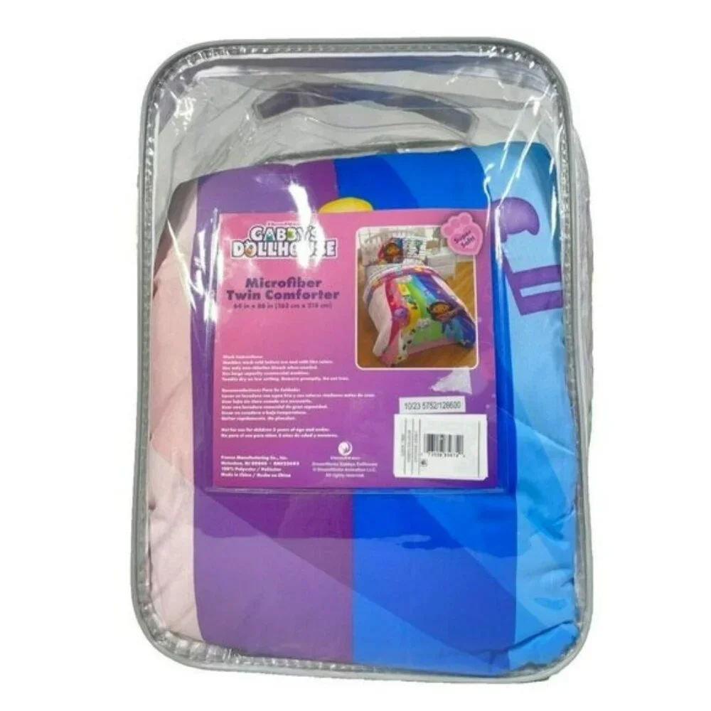Gabby's Dollhouse Microfiber Twin Reversible Kids Comforter 86